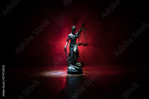 Εκτύπωση καμβά The Statue of Justice - lady justice or Iustitia / Justitia the Roman goddess of