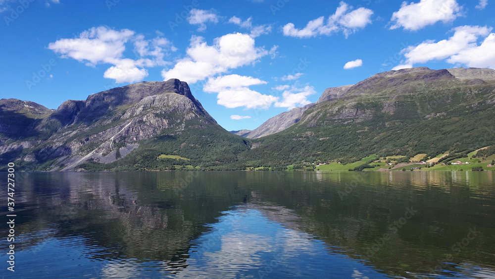 Beautiful mountains Vang in Norway