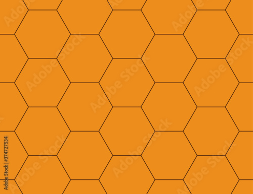 Simple seamless pattern like honeycomb. Natural honey color.