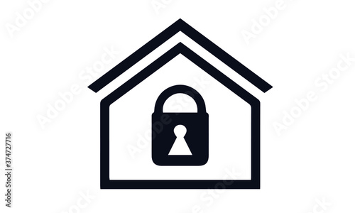 HOME SECURITY ICON Vector design 