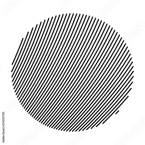 Striped vector circle