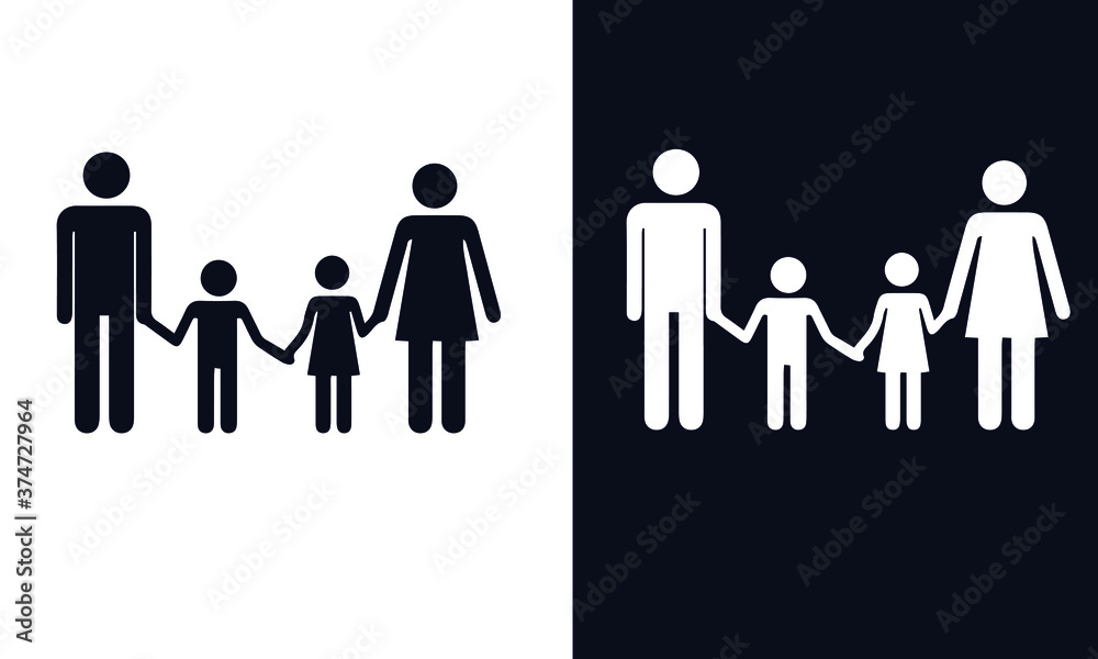 family life vector design black and white family life vector design black and white