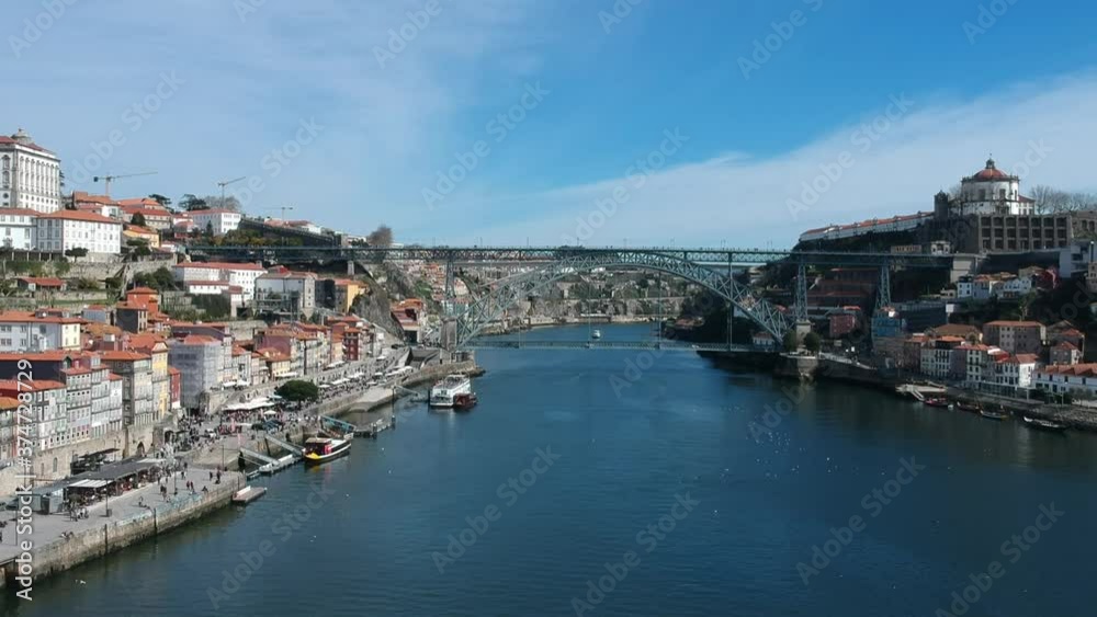 aerial view of the downtown area of Porto Portugal aerial view of the downtown area of Porto Portugal
