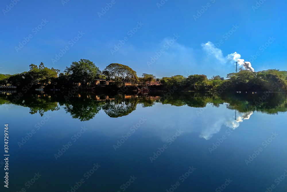 Obraz premium lake and trees