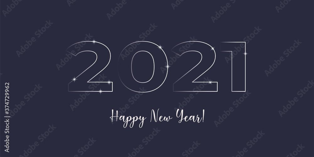 Happy New Year 2021 card eps Happy New Year 2021 card eps