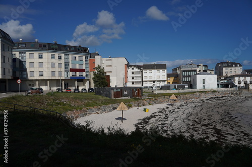 Beach in San Cibrao San Ciprian, coastal village of Galicia, Spain