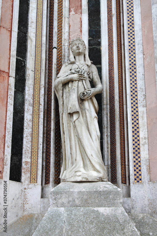 Closeup of the facade of Orvieto cathedral, Italy Closeup of the facade of Orvieto cathedral, Italy
