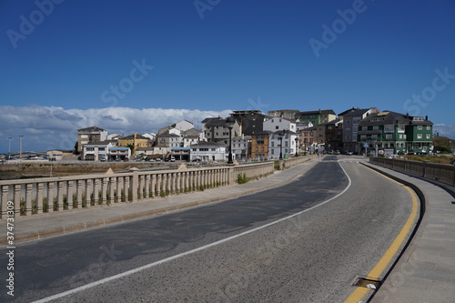 Beach in San Cibrao San Ciprian, coastal village of Galicia, Spain