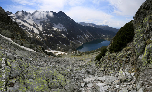 Obraz na płótnie Panorama of Gasienicowa Valley, Tatra Mountains, Poland w salonie