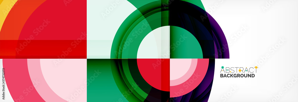 Round shapes, triangles and circles. Modern abstract background Round shapes, triangles and circles. Modern abstract background