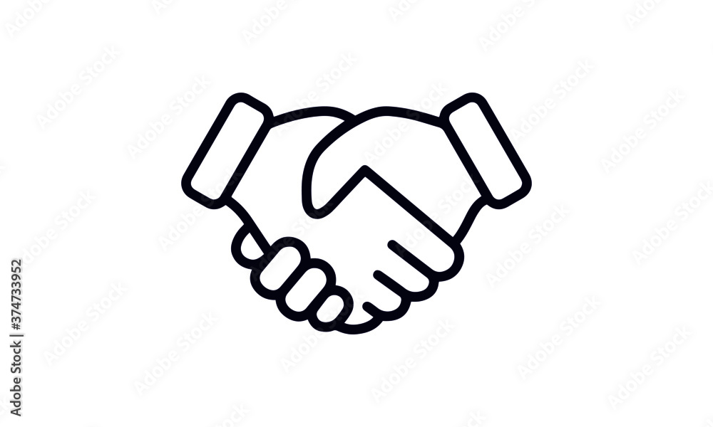 Handshake Thin Line Vector Icon. Editable Stroke. Pixel Perfect. For Mobile and Web Handshake Thin Line Vector Icon. Editable Stroke. Pixel Perfect. For Mobile and Web