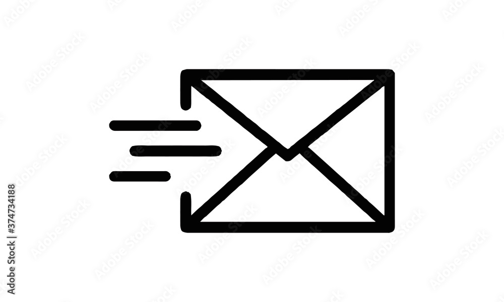 Mail send line icon vector design Mail send line icon vector design