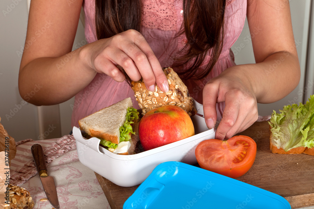 Preparing a lunchbox Preparing a lunchbox