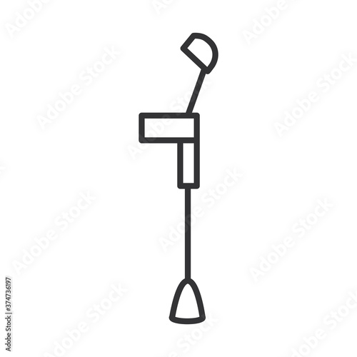 forearm crutch, walking aid, world disability day, linear icon design