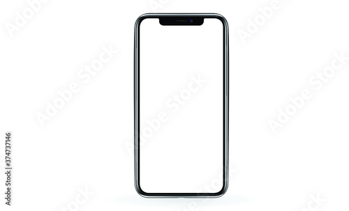 Bangkok, Thailand - MAY 7, 2020: mobile phone mockup iphon frameless of Smartphone iPhone 12 Pro Max with blank screen for Infographic Global Business web site design app - Clipping Path