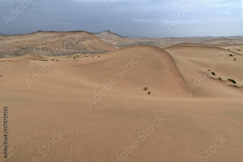 Moving and stationary sand dunes-Badain Jaran Desert. Alxa Plateau-Inner Mongolia-China-1031