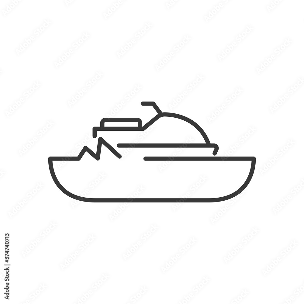 Jet Ski Modern Simple Vector Icon Jet Ski Modern Simple Vector Icon