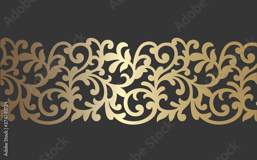 Laser cut panel design. ornate vintage vector border template for laser cutting, stained glass, glass etching, sandblasting, wood carving, engraving, cardmaking, wedding invitations. 