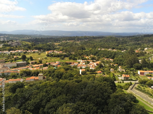 Santiago de Compostela. Galicia. La Coruna, Spain. Aerial Drone Photo