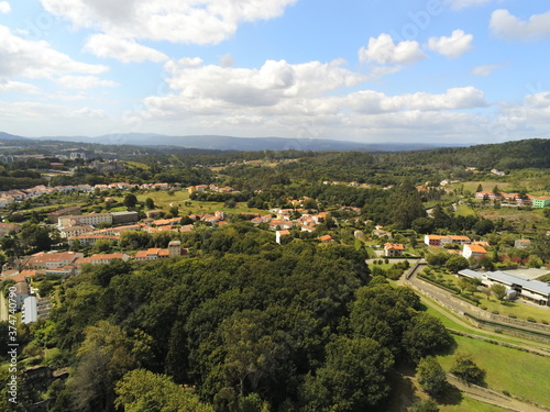 Santiago de Compostela. Galicia. La Coruna  Spain. Aerial Drone Photo
