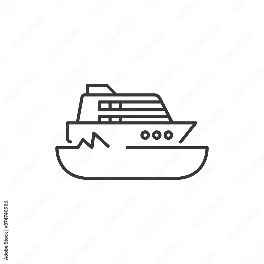 Ship Modern Simple Vector Icon