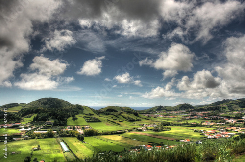 Landscape Views from Faial Island in Azores. Pico Island view