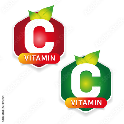 Vitamin C label badge