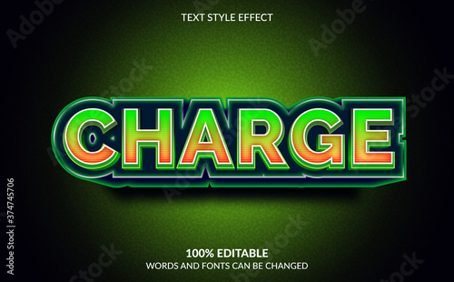 Editable Text Effect, Charge Text Style
