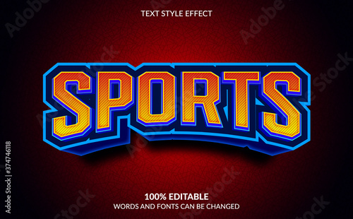 Editable Text Effect, Sports Text Style