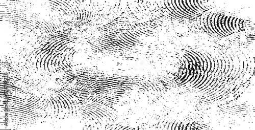 Swirled and curled stripes and brush strokes texture. Marble or acrylic atrwork imitation. Cool and swirly background. Abstract vector illustration. Black isolated on white. EPS10