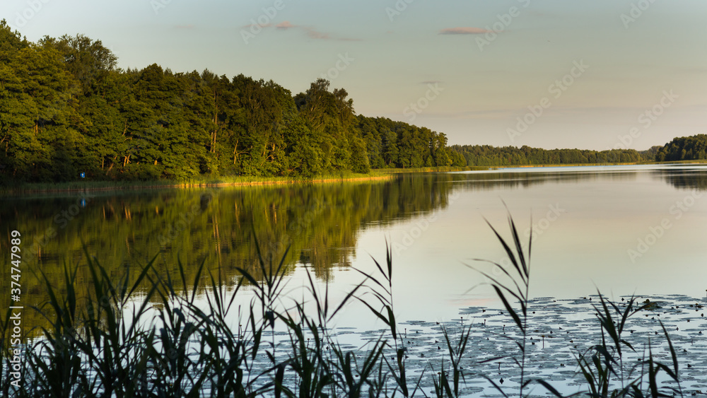 sunrise over the lake