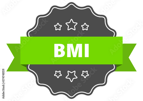 bmi label. bmi isolated seal. sticker. sign