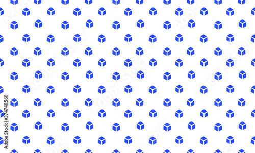Plano de fundo vetorial com uma caixa azul moderna sobre fundo branco, adornada com pequenos símbolos minimalistas, perfeito para um design clean e contemporâneo