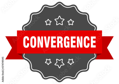 convergence label. convergence isolated seal. sticker. sign