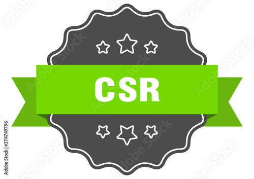 csr label. csr isolated seal. sticker. sign