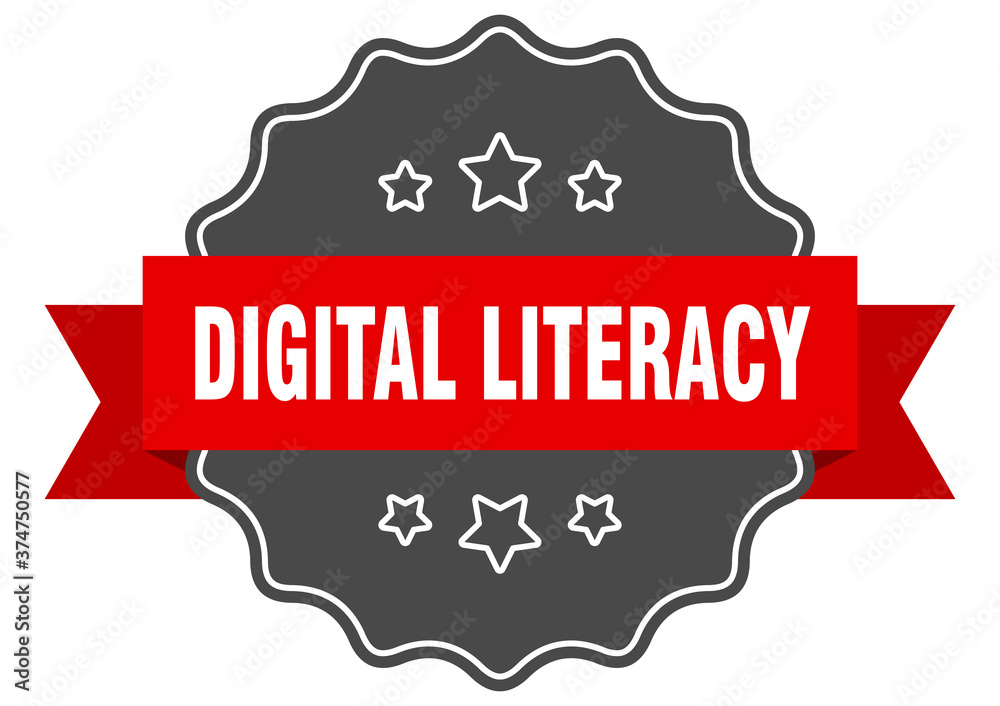 digital literacy label. digital literacy isolated seal. sticker. sign