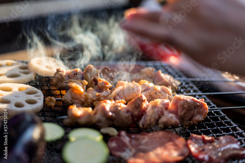 キャンプ　バーベキュー　BBQ