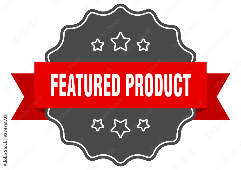 Obraz premium featured product label. featured product isolated seal. sticker. sign