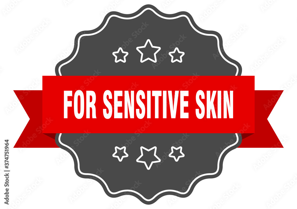 Obraz premium for sensitive skin label. for sensitive skin isolated seal. sticker. sign