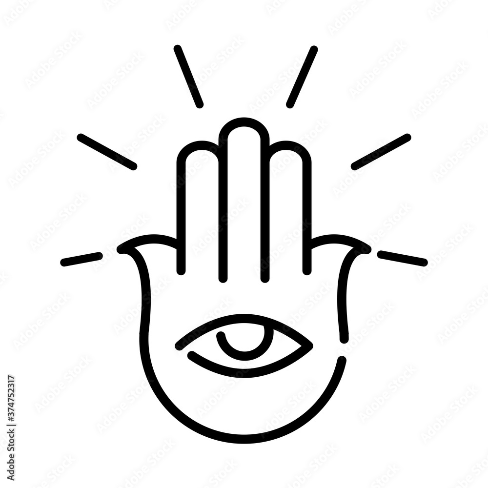 happy diwali india festival, hamsa hand deepavali religion event line style icon vector happy diwali india festival, hamsa hand deepavali religion event line style icon vector