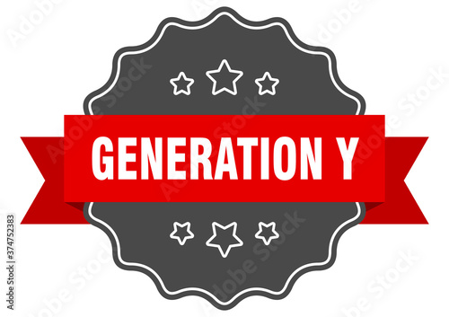 generation y label. generation y isolated seal. sticker. sign