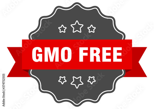 gmo free label. gmo free isolated seal. sticker. sign