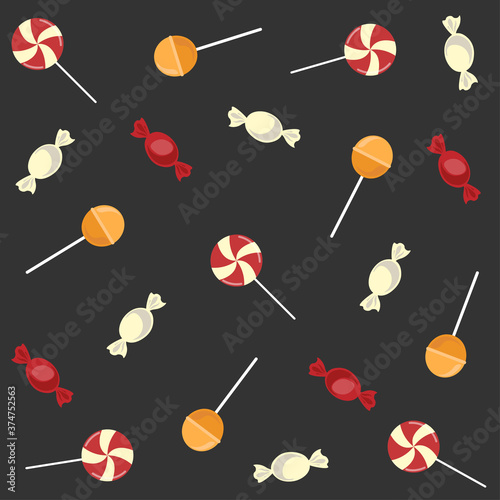 sweet candy pattern. lollipop background