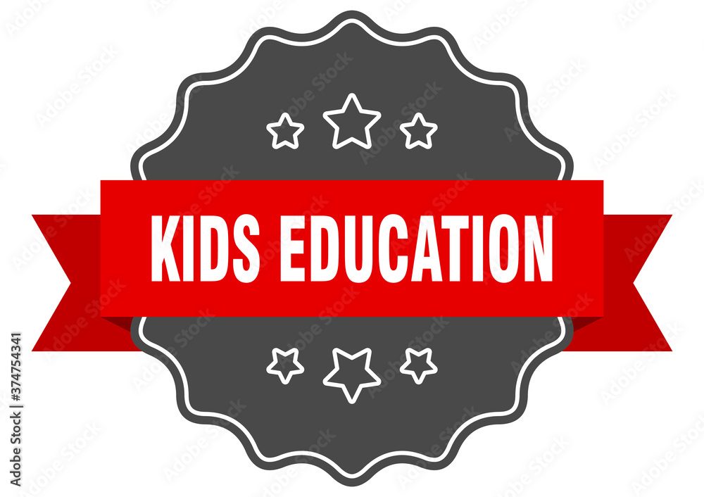 Obraz premium kids education label. kids education isolated seal. sticker. sign