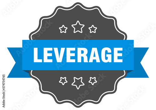 leverage label. leverage isolated seal. sticker. sign