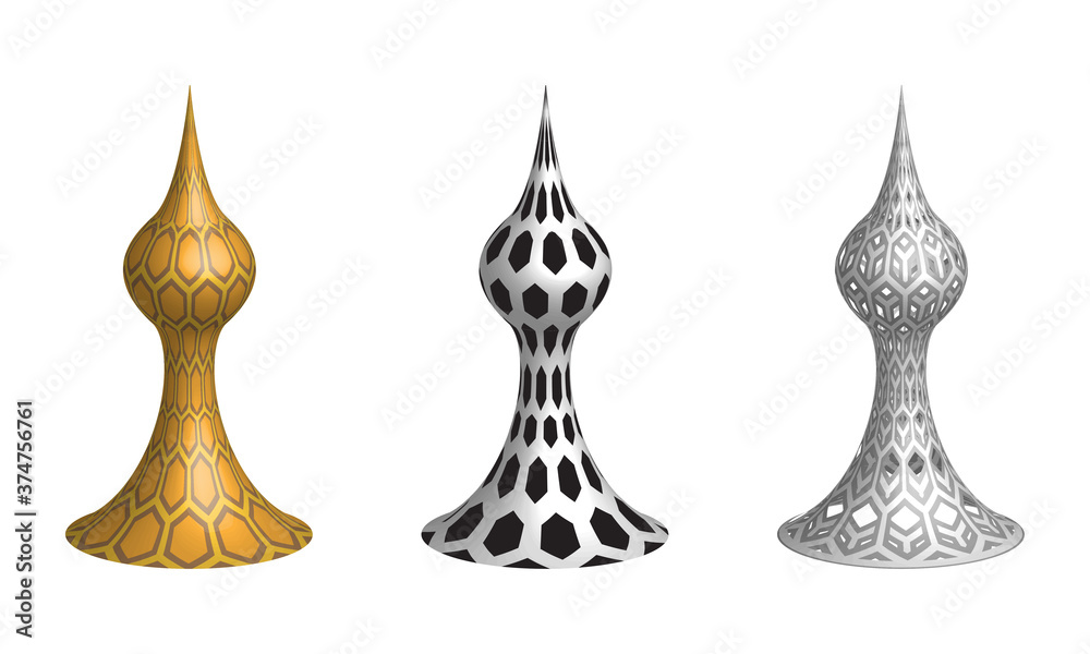Openwork geometry design element Openwork geometry design element