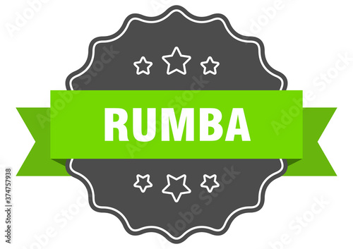 rumba label. rumba isolated seal. sticker. sign