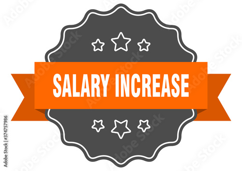 salary increase label. salary increase isolated seal. sticker. sign