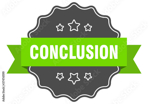 conclusion label. conclusion isolated seal. sticker. sign