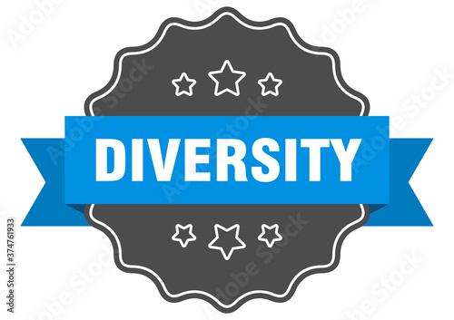 diversity label. diversity isolated seal. sticker. sign